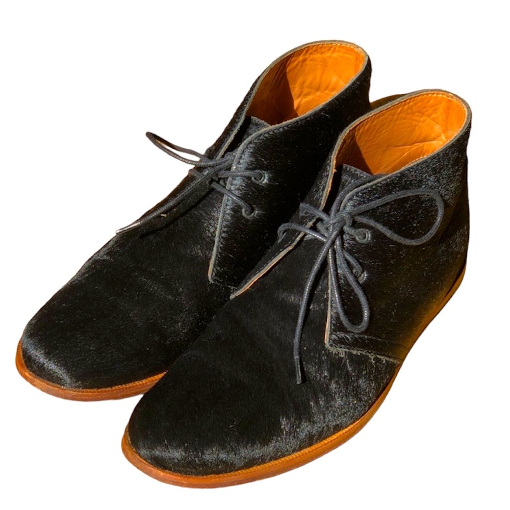 Opening Ceremony Black Pony Hair Chukka Boots